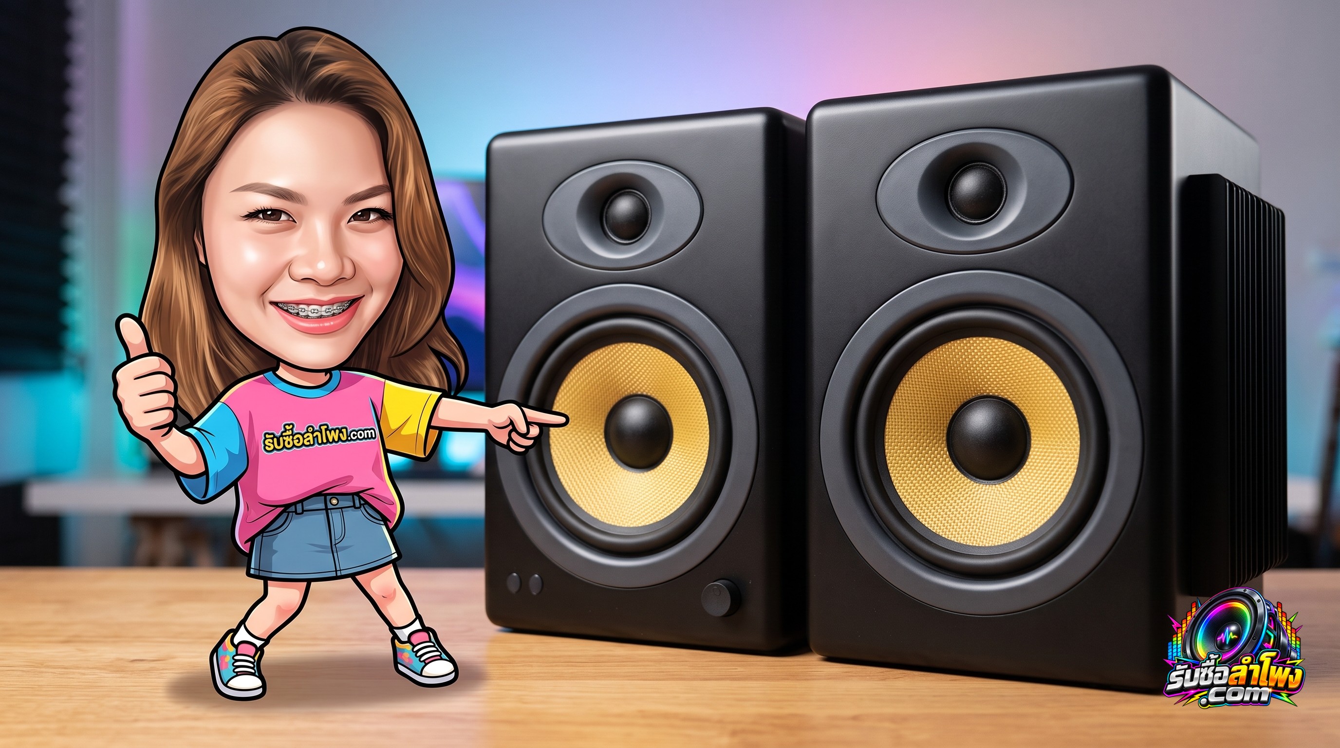 ลำโพง Audioengine A5+ มือสอง ตรวจสอบสภาพ Kevlar Woofer และ Silk Dome Tweeter ก่อนส่งประเมิน