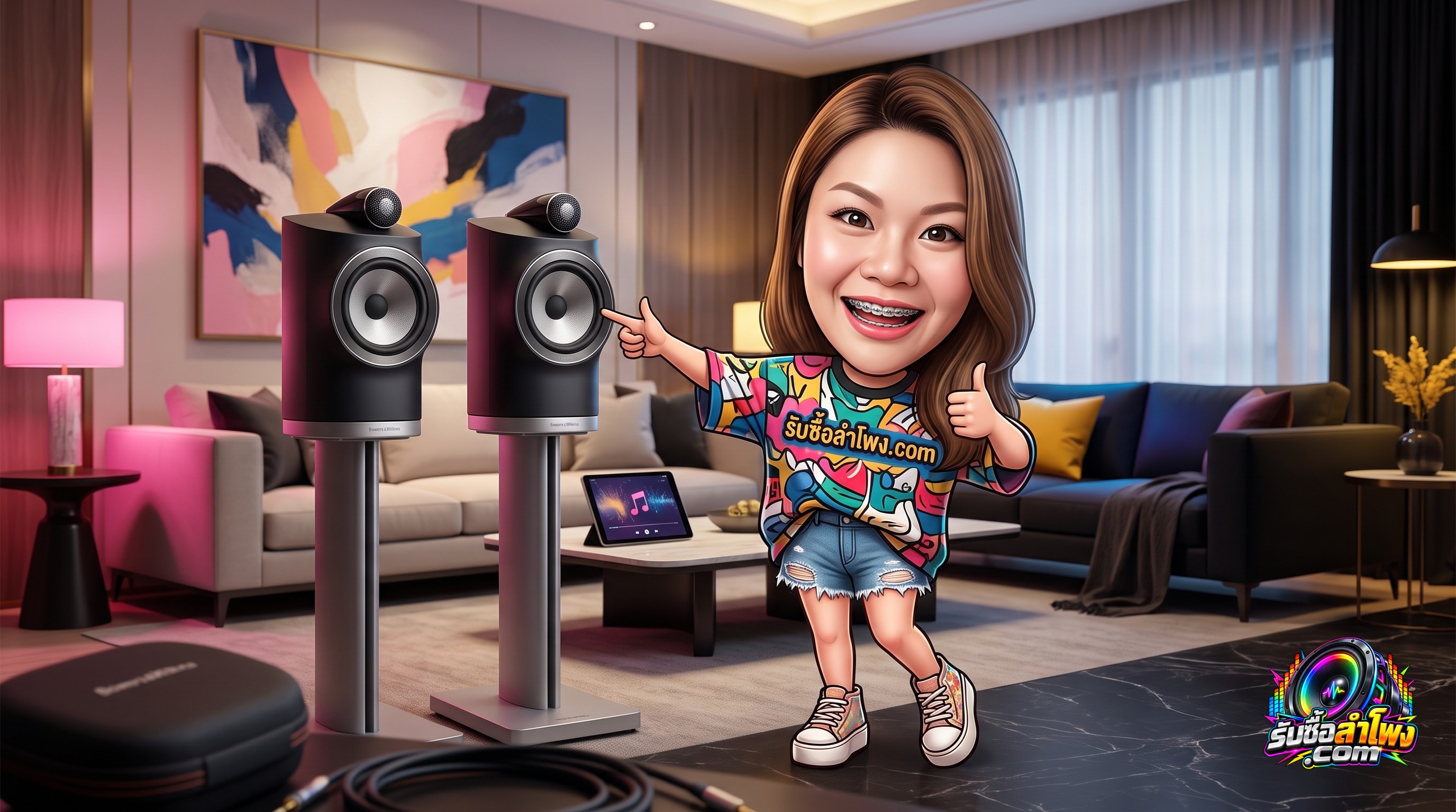 ลำโพงไร้สาย B&W Formation Duo ไฮเอนด์ แสดงรายละเอียดดอกลำโพง Carbon Dome และ Continuum Cone