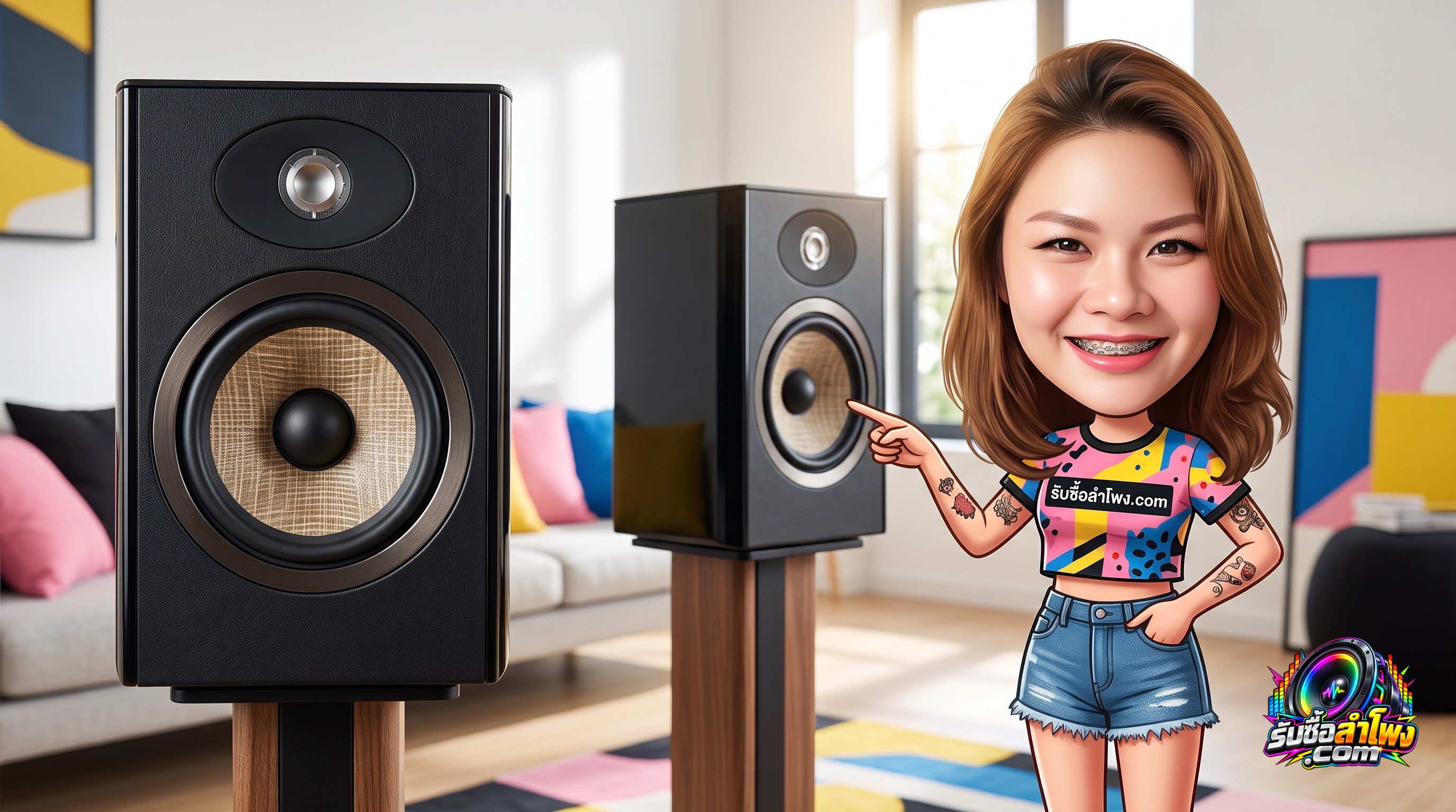 ลำโพง Focal Aria 906 แสดงดอกลำโพง Flax Cone และทวีตเตอร์ สำหรับการตรวจสภาพและประเมินราคาขายมือสอง